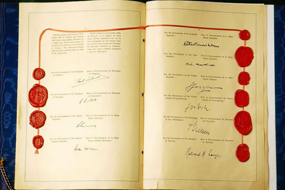 Den europeiske menneskerettskonvensjon (opprinelig versjon signert 1950)